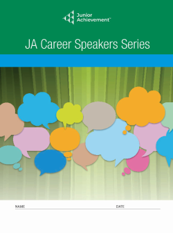 JA Career Speakers Series cover